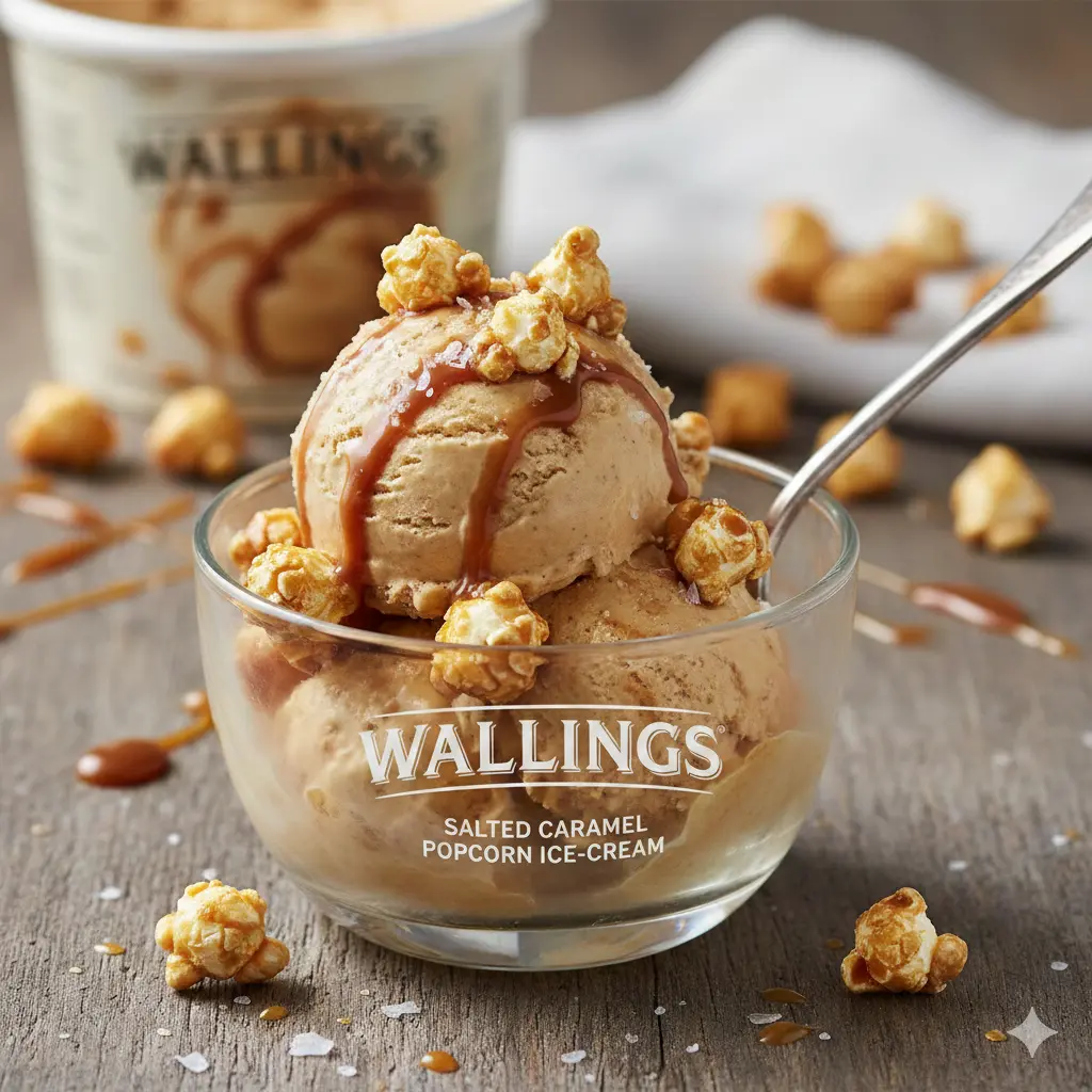 Wallings Salted Caramel Popcorn Ice-Cream