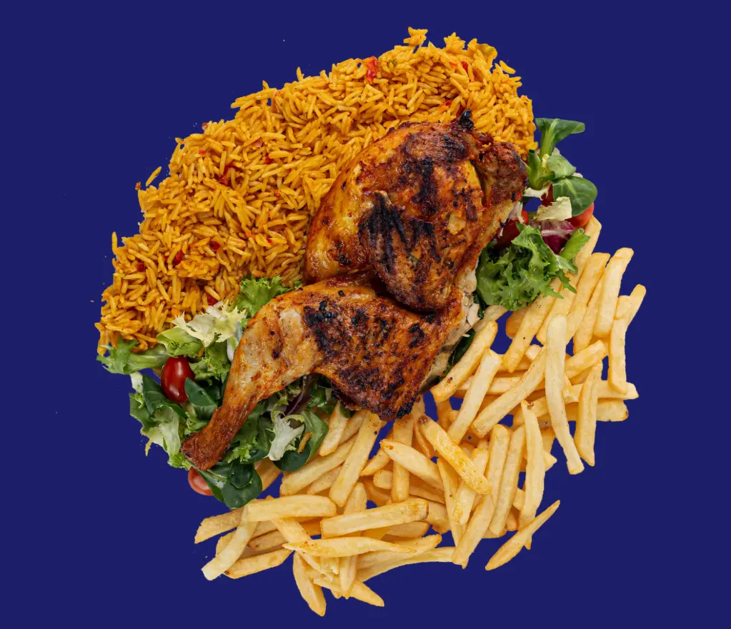 Half Peri Peri Chicken + 3 side Meal
