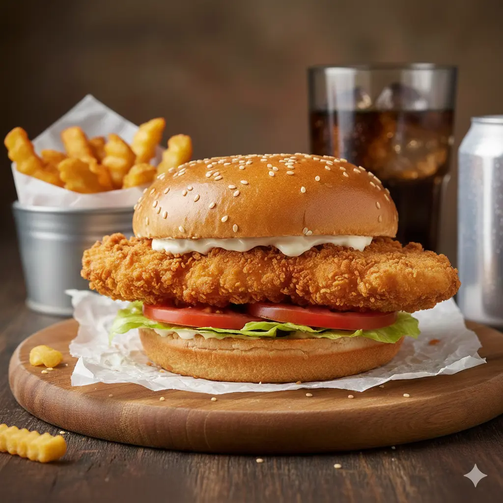 Chicken Fillet Burger Meal