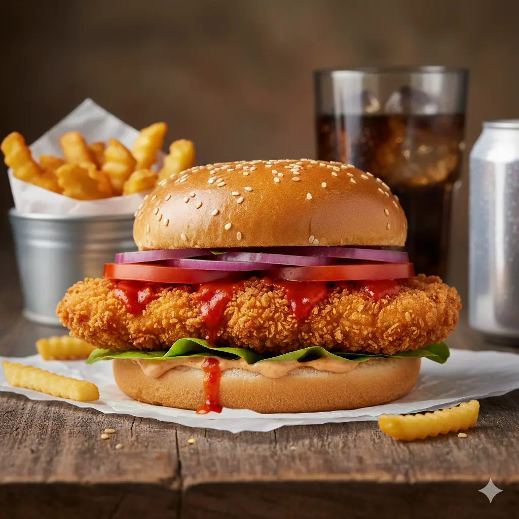 Spicy Chicken Fillet Burger Meal
