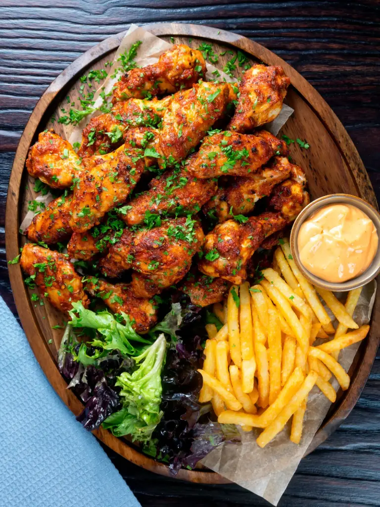 Grilled Peri Peri Wings Meal